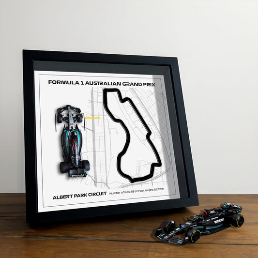 F1 Framed - Australian GP - Albert Park Circuit | Various Cars | F1 Wall Art | Circuit Frame | F1 Gift | Framed F1 Art | Formula One
