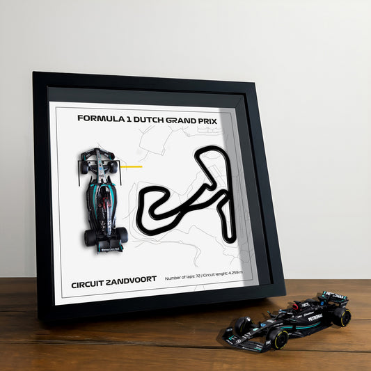 F1 Framed - Dutch GP - Circuit Zandvoort | Various Cars | F1 Wall Art | Circuit Frame | F1 Gift | Framed F1 Art | Formula One