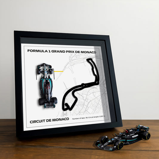 F1 Framed - GP De Monaco - Circuit De Monaco | Various Cars | F1 Wall Art | Circuit Frame | F1 Gift | Framed F1 Art | Formula One