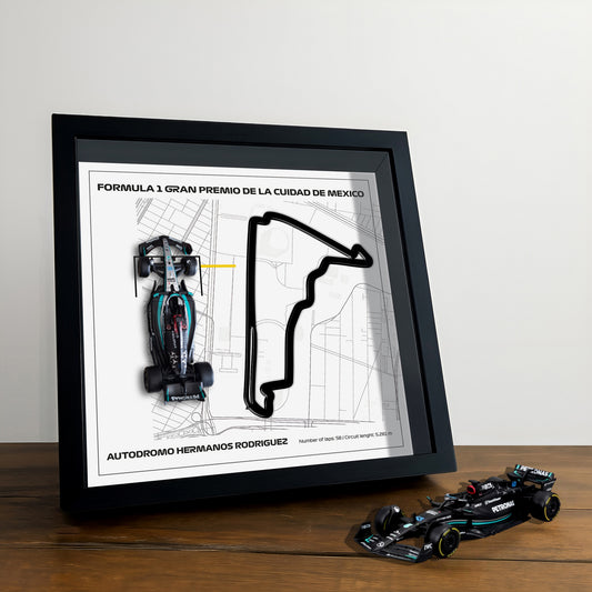 F1 Framed - Gran Premio De La Cuidad De Mexico - Autodromo Hermanos Rodriguez | Various Cars | F1 Wall Art | F1 Gift | Formula One