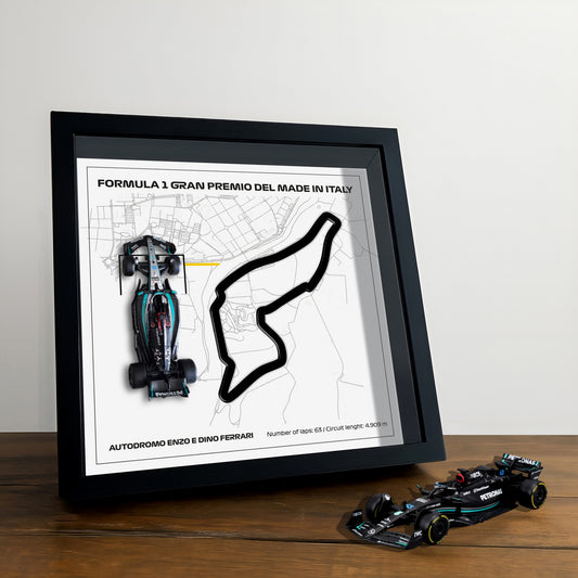 F1 Framed - Gran Premio Del Made In Italy - Autodromo Enzo E Dino Ferrari | Various Cars | F1 Wall Art | F1 Gift | Formula One
