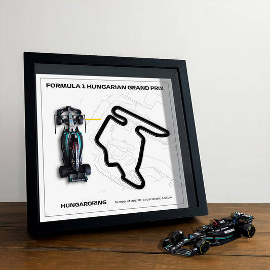 F1 Framed - Hungarian GP - Hungaroring | Various Cars | F1 Wall Art | Circuit Frame | F1 Gift | Framed F1 Art | Formula One