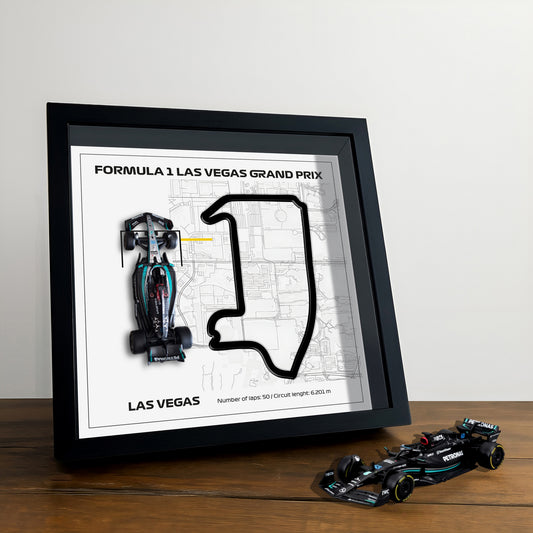 F1 Framed - Las Vegas GP - Las Vegas | Various Cars | F1 Wall Art | Circuit Frame | F1 Gift | Framed F1 Art | Formula One