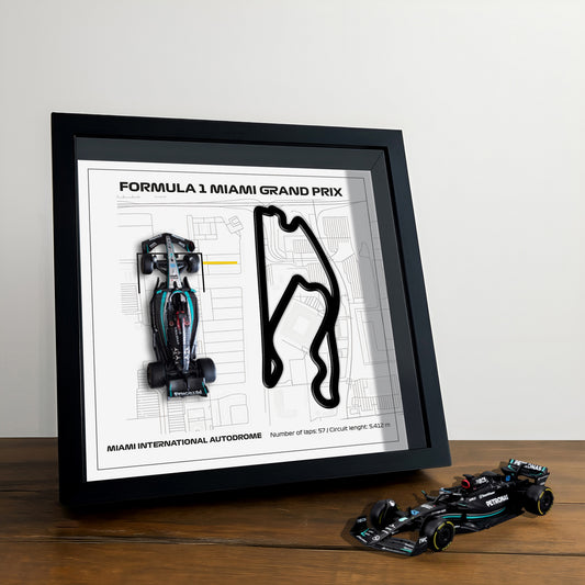 F1 Framed - Miami GP - Miami International Autodrome | Various Cars | F1 Wall Art | Circuit Frame | F1 Gift | Framed F1 Art | Formula One