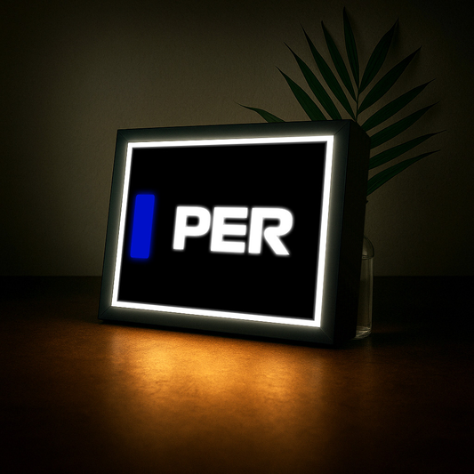 Sergio Perez (Red Bull F1) Name Abbreviation with LED Lighting, Formula 1, F1 Racing