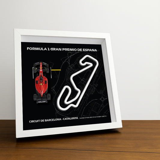 F1 Framed - Grand Premio De Espana - Circuit De Barcelona - Catalunya | Various Cars | F1 Wall Art | Circuit Frame | F1 Gift | Formula One