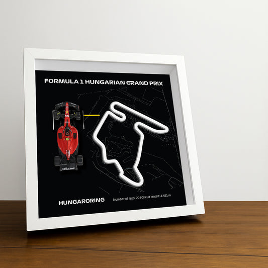 F1 Framed - Hungarian - Hungaroring | Various Cars | F1 Wall Art | Circuit Frame | F1 Gift | Framed F1 Art | Formula One