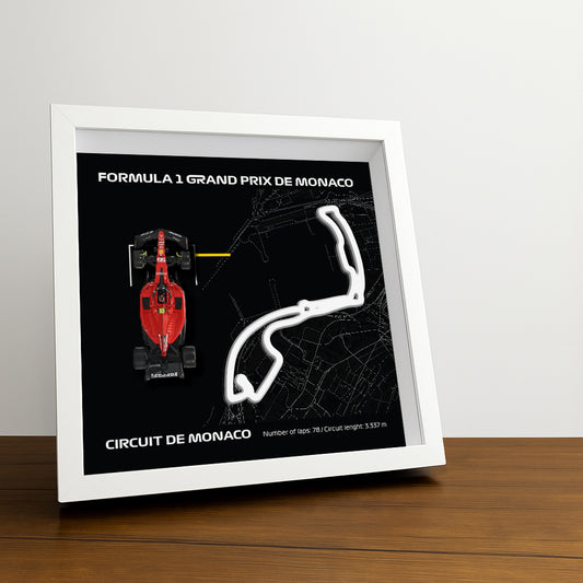 F1 Framed - Monaco - Circuit De Monaco | Various Cars | F1 Wall Art | Circuit Frame | F1 Gift | Framed F1 Art | Formula One