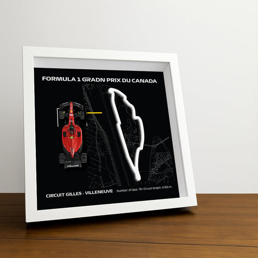 F1 Framed - Canda - Circuit Gilles - Villeneuve | Various Cars | F1 Wall Art | Circuit Frame | F1 Gift | Formula One