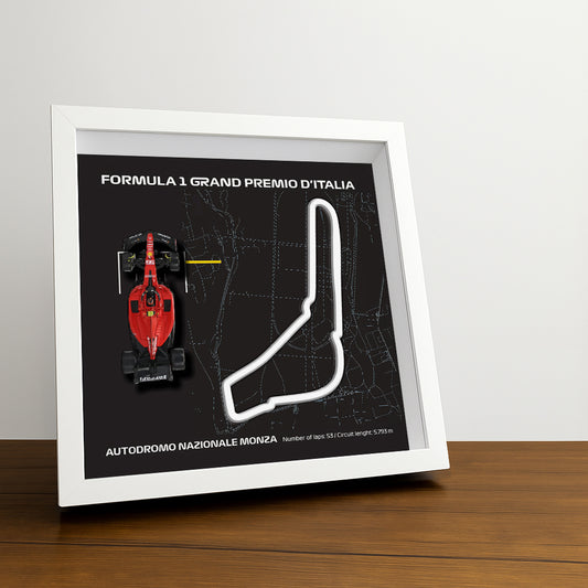F1 Framed - Grand Premio D'Italia - Autodromo Nazionale Monza | Various Cars | F1 Wall Art | Circuit Frame | F1 Gift | Formula One