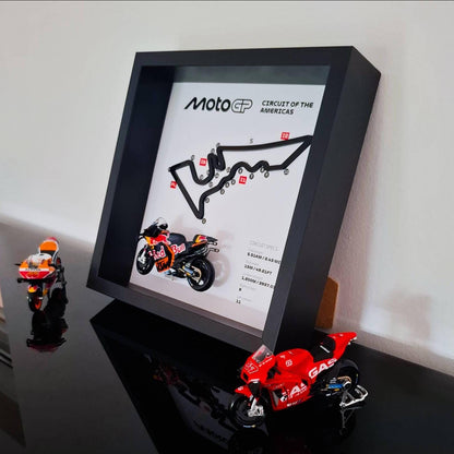 Moto Racing 3D Framed Track Art: Circuit of The Americas