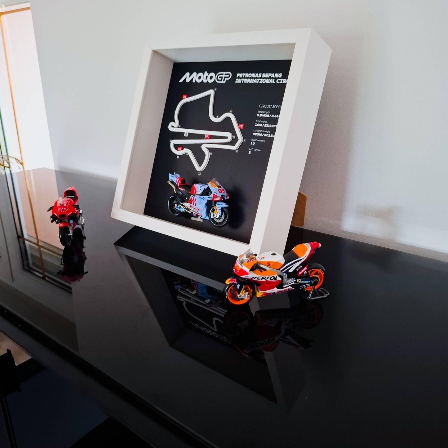 Sepang Moto Racing 3D Framed Track Art with Motorcycle Model