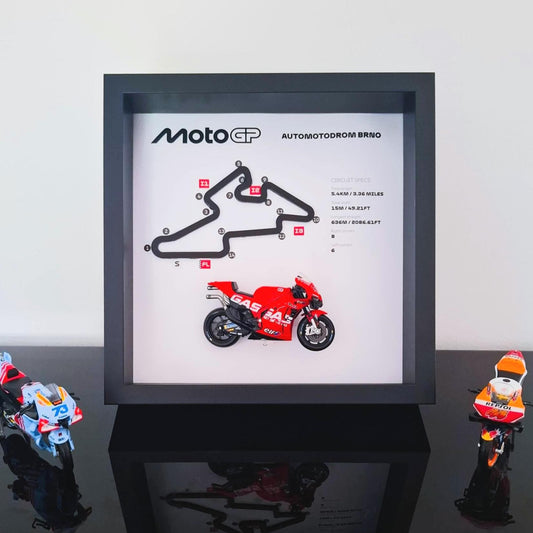 Brno Moto Circuit 3D Framed Art: Czech Republic Racing Gift
