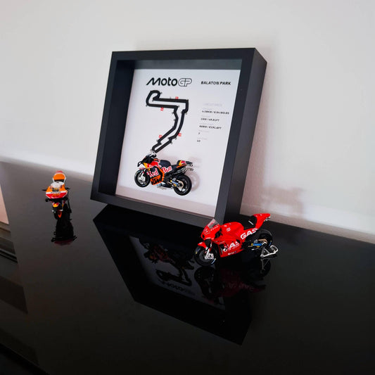 Balaton Park Moto Circuit 3D Framed Art: Hungary Racing Gift