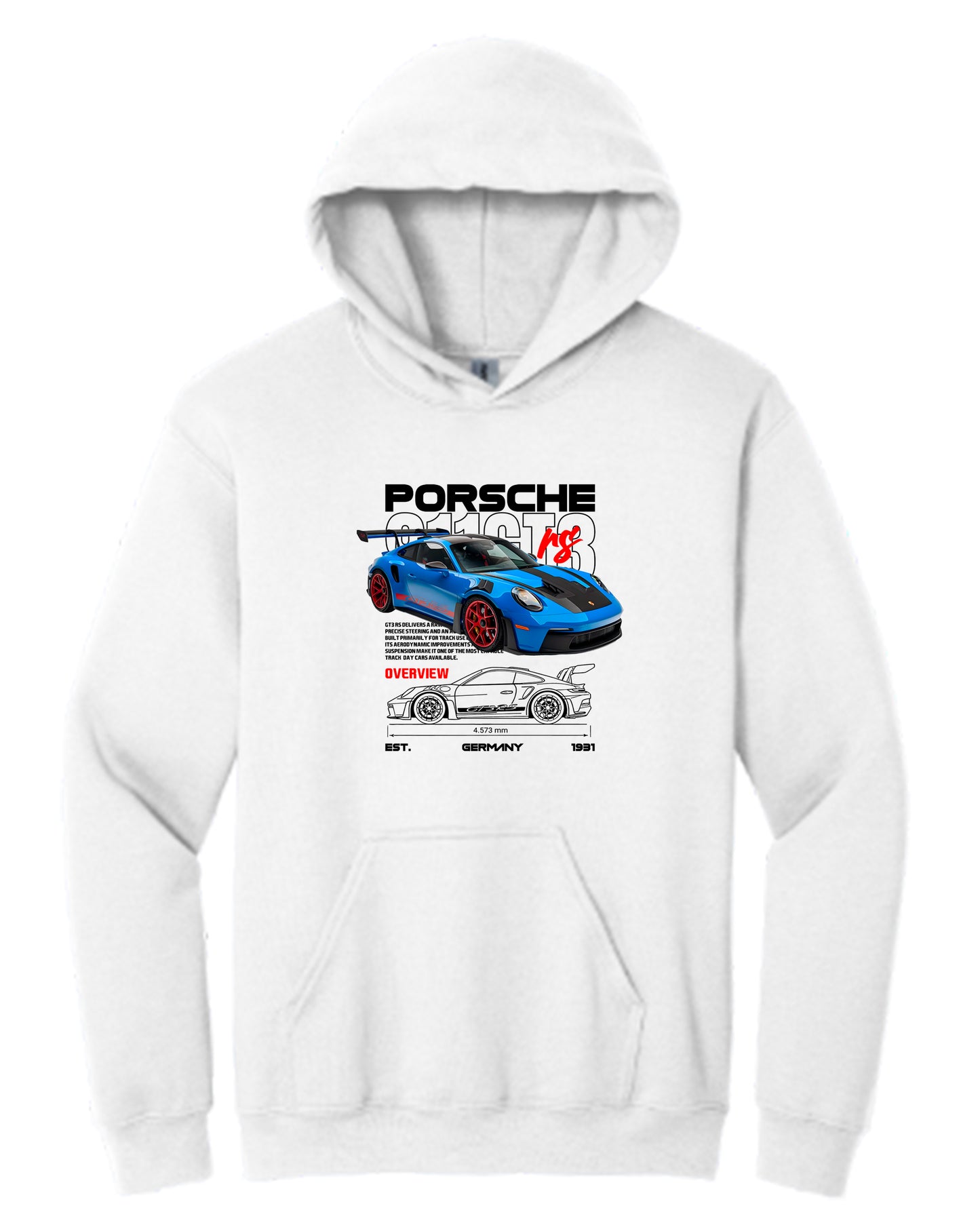 911Gt3 2 Hoodie (Various Colors and Sizes)