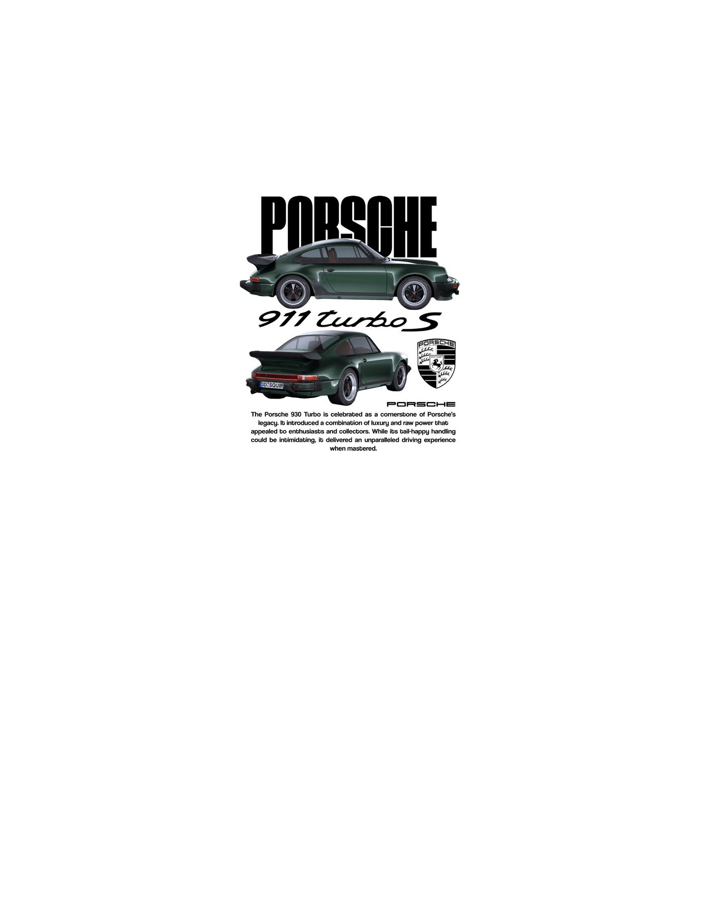 911 930 Turbo T-shirt (Various Colors and Sizes)