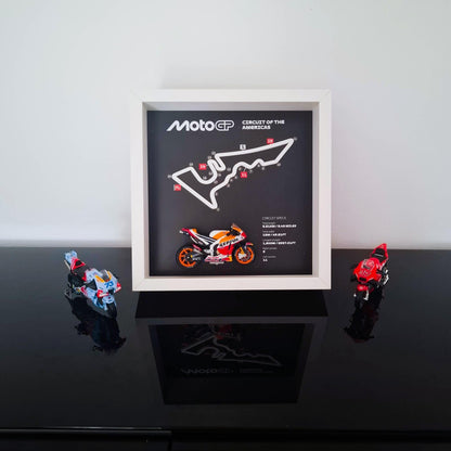 Circuit of The Americas 3D Framed Moto Art: USA Racing Gift