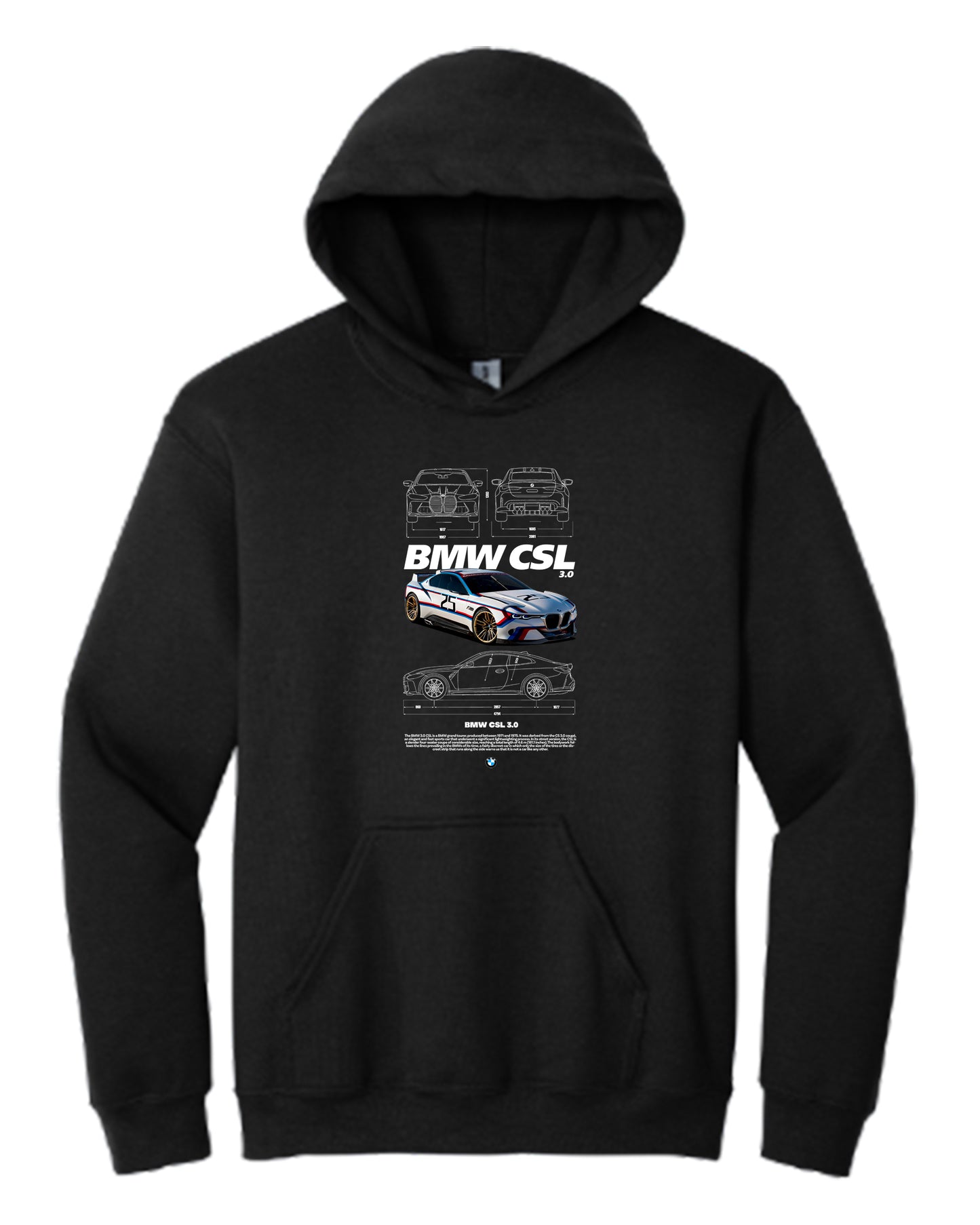 Bmw Csl 1 Hoodie (Various Colors and Sizes)