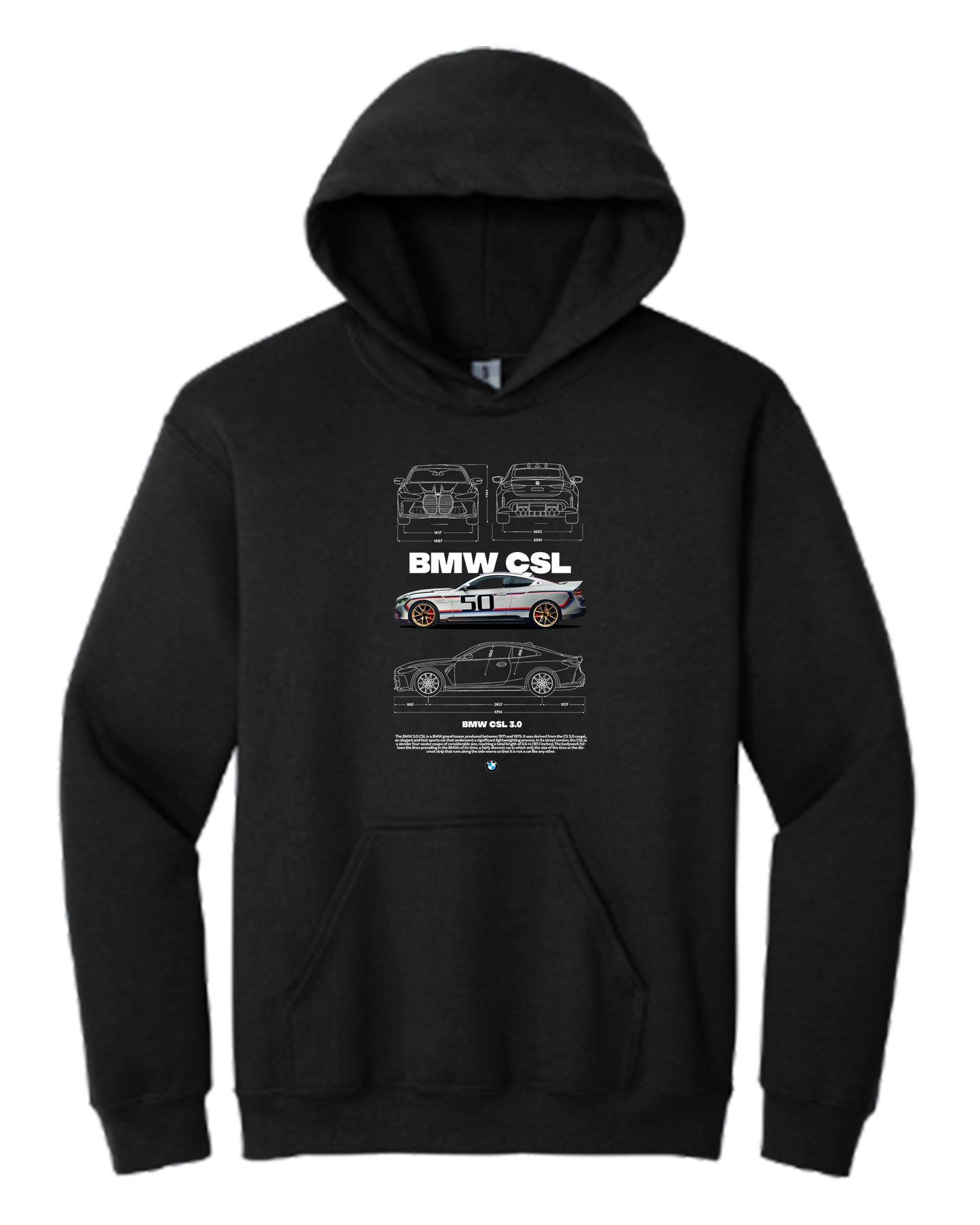 Bmw Csl 4 Hoodie (Various Colors and Sizes)