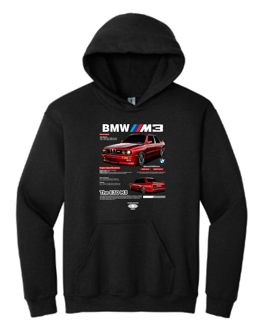 Bmw E30 M3 Hoodie (Various Colors and Sizes)