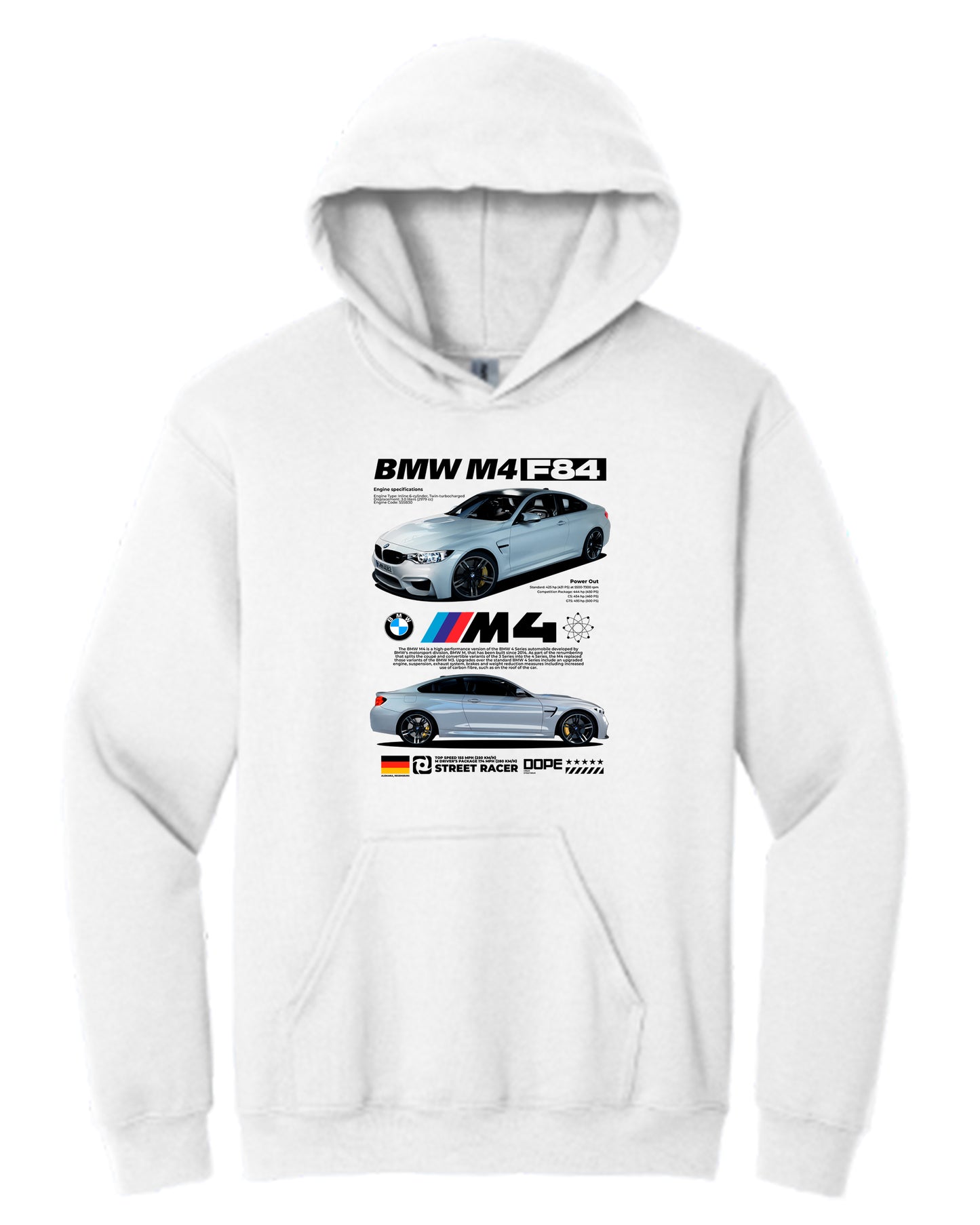 Bmw M4 F84 V2 Hoodie (Various Colors and Sizes)