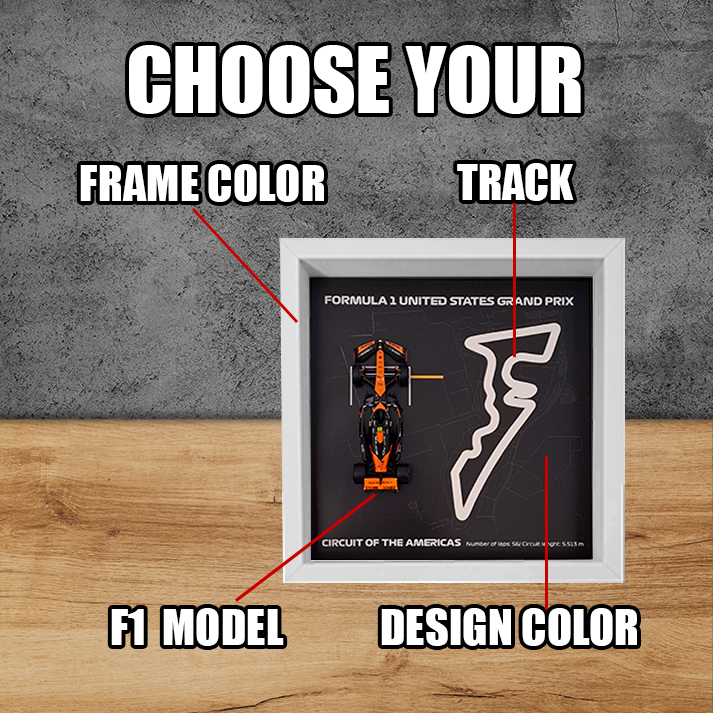 Custom F1 Frame - Choose Your Own Track, Car Model and Frame