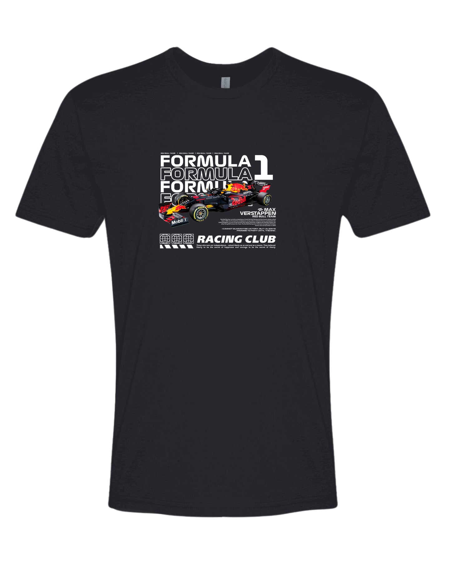 F1 Car Max Verstappen T-shirt (Various Colors and Sizes)