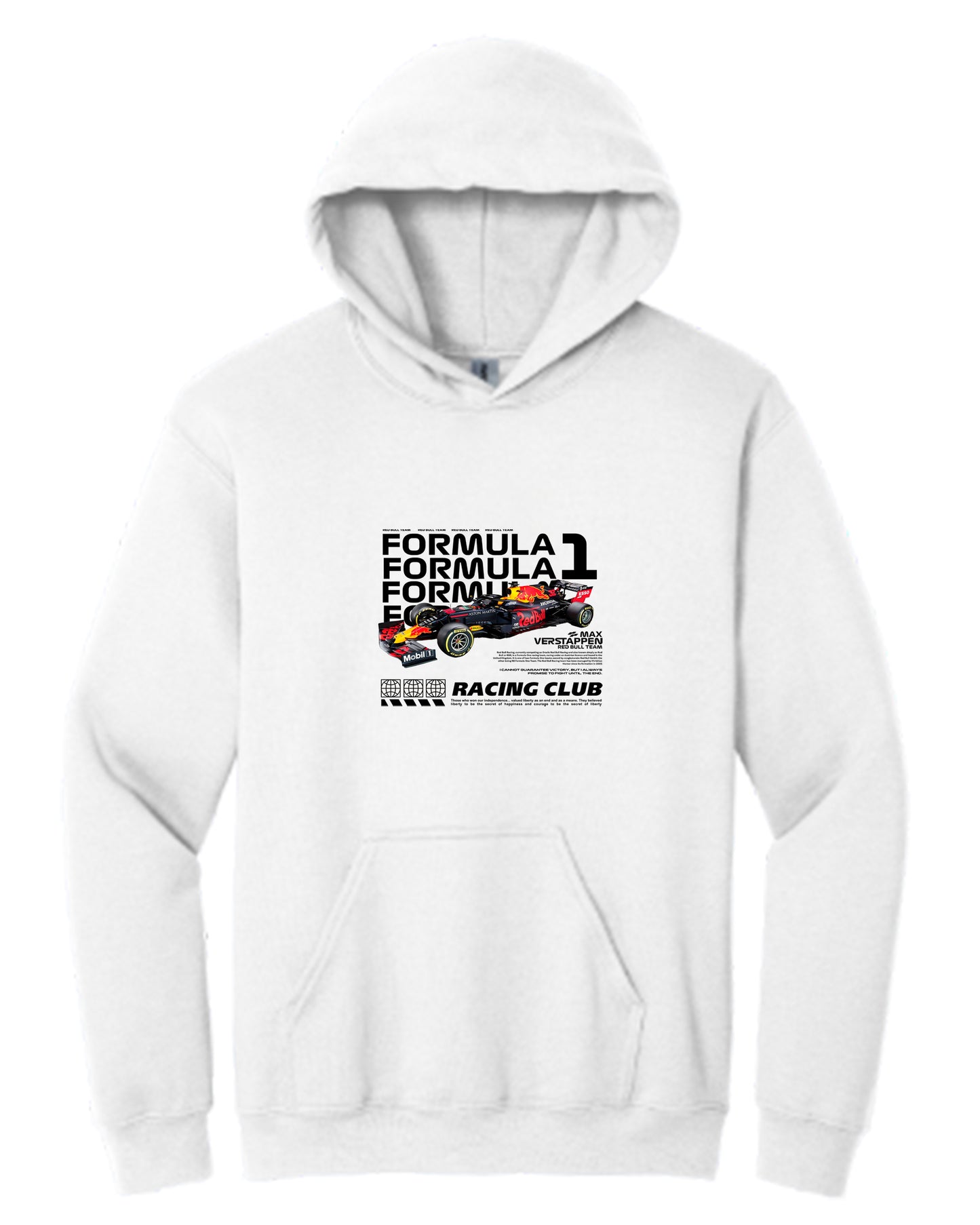 F1 Car Max Verstappen 2 Hoodie (Various Colors and Sizes)