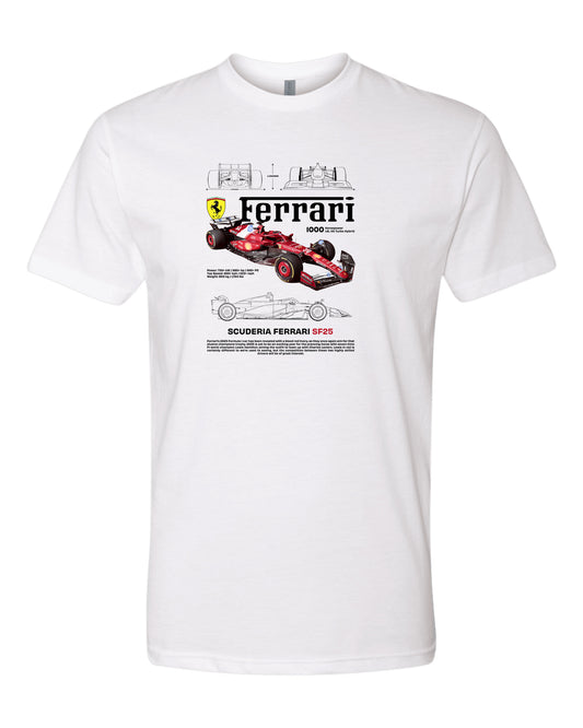Ferrari Sf25 T-shirt (Various Colors and Sizes)