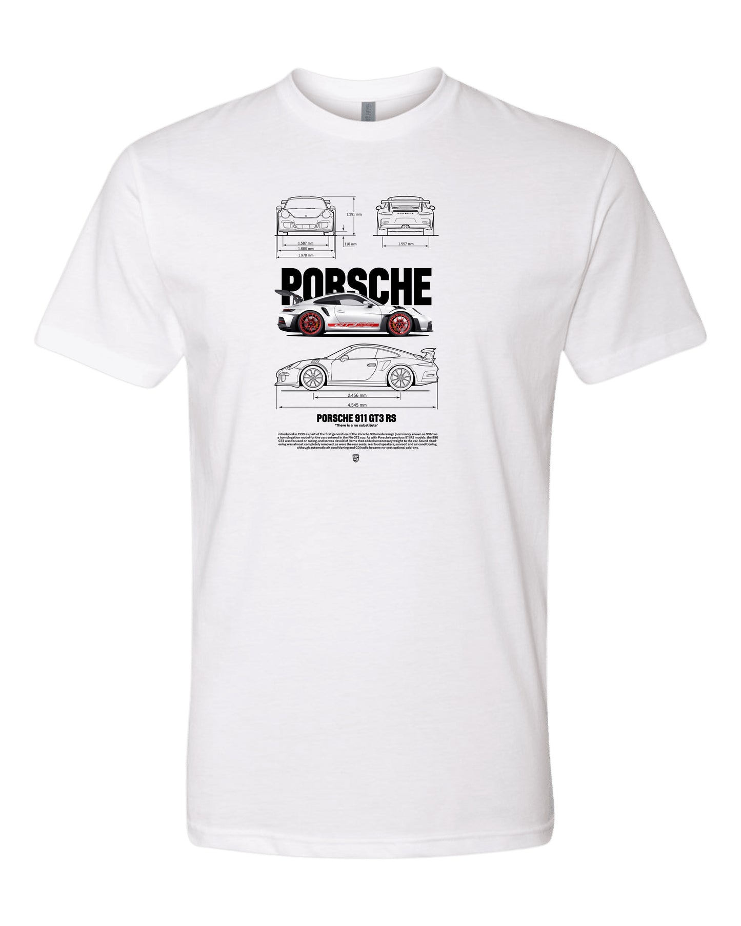 Gray Porsche 911 Gt3 2023 T-shirt (Various Colors and Sizes)