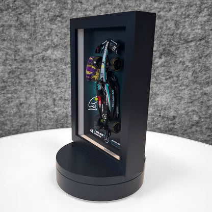 Lewis Hamilton F1 Frame with AMG 1:43 Scale Car, 3D Helmet and Signature