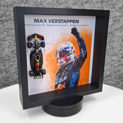 Max Verstappen F1 Framed 3D Art: Formula One RB Car Model