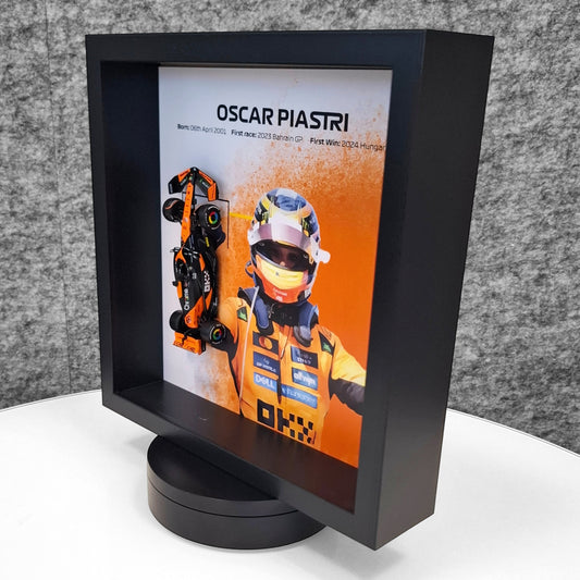 Oscar Piastri F1 Framed 3D Art: Formula One McLaren Car Model