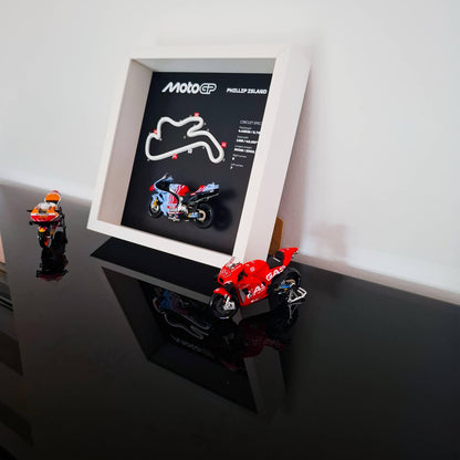 Phillip Island Moto Circuit 3D Framed Wall Art: Australia Racing Gift
