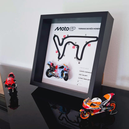 Termas de Río Hondo Moto Circuit 3D Framed Art: Racing Gift