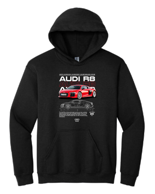 Audi R8 Hoodie (Various Colors and Sizes)