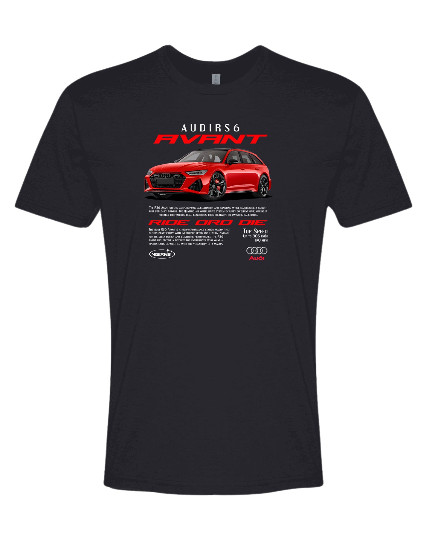 Audi Rs6 Avant T-shirt (Various Colors and Sizes)