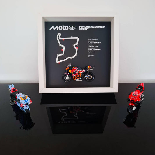 Mandalika Moto Circuit 3D Framed Art: Indonesia Racing Gift