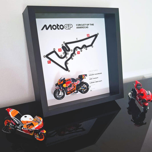 Moto Racing 3D Framed Track Art: Circuit of The Americas