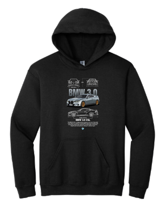 Bmw 3.0 Csl 2 Hoodie (Various Colors and Sizes)