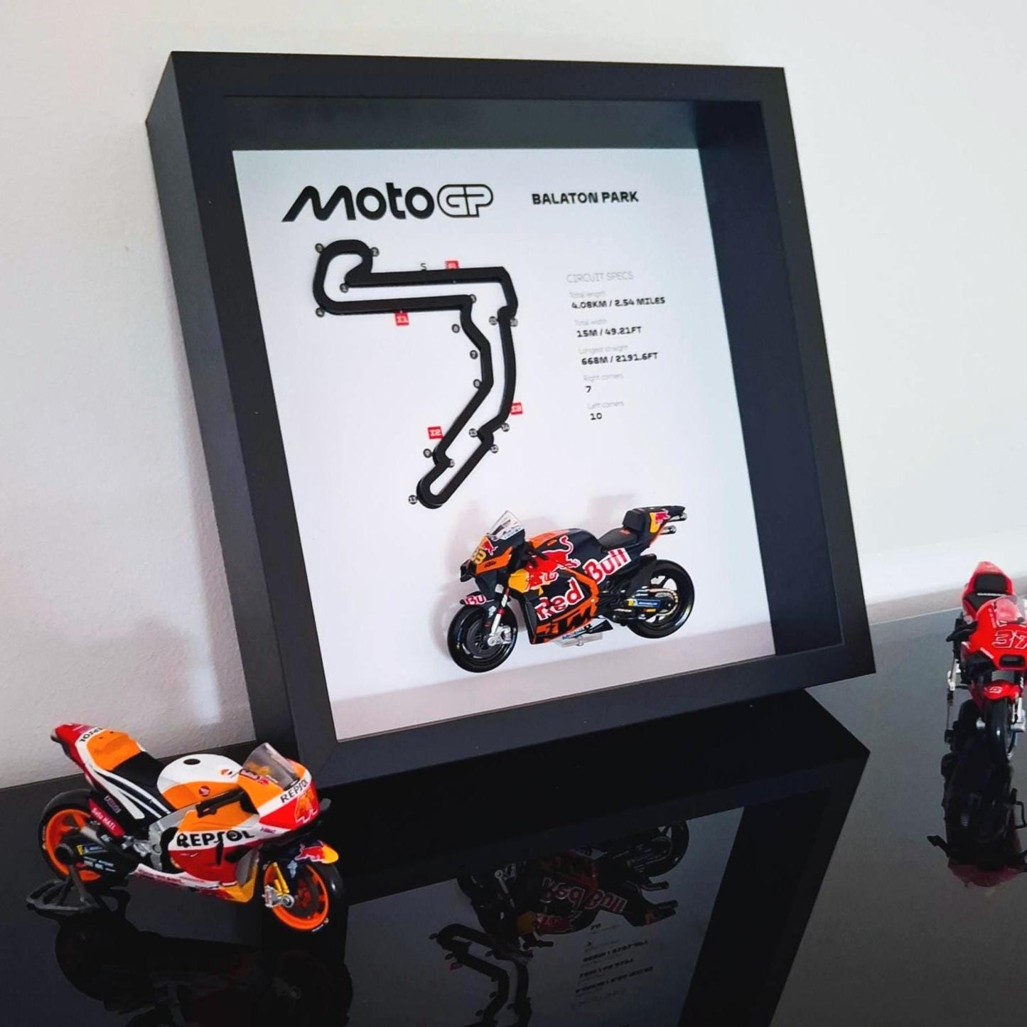 Balaton Park Moto Circuit 3D Framed Art: Hungary Racing Gift