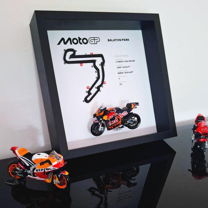 Balaton Park Moto Circuit 3D Framed Art: Hungary Racing Gift