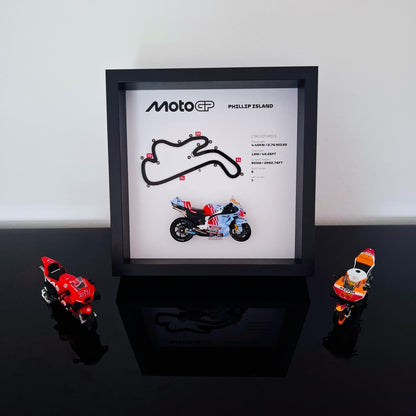 Phillip Island Moto Circuit 3D Framed Art: Australia Racing Gift