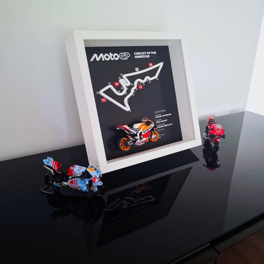 Circuit of The Americas 3D Framed Moto Art: USA Racing Gift