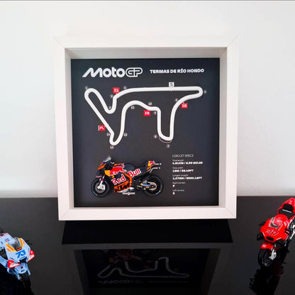 Termas de Río Hondo Moto Circuit 3D Framed Art: Argentina Racing Gift