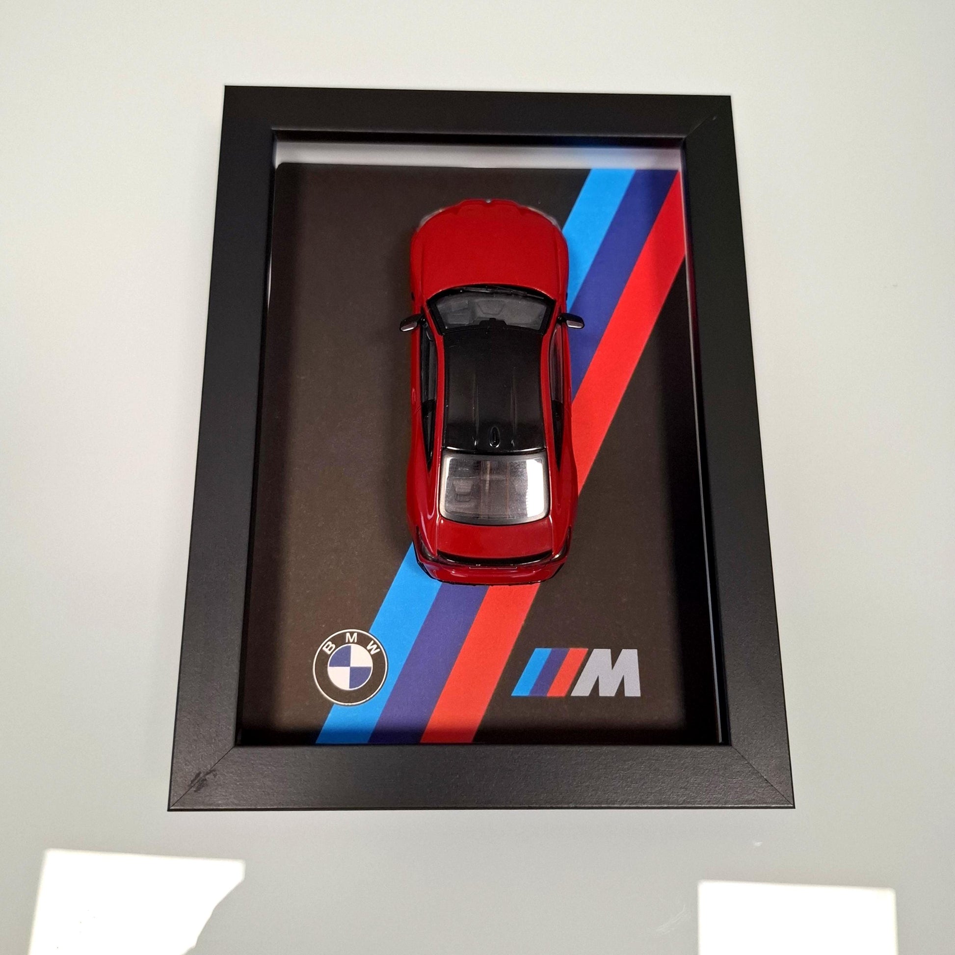 BMW M4 Car Model Mounted on a Display Frame - Wall Art Gift