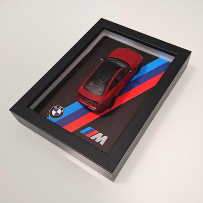 BMW M4 Car Model Mounted on a Display Frame - Wall Art Gift