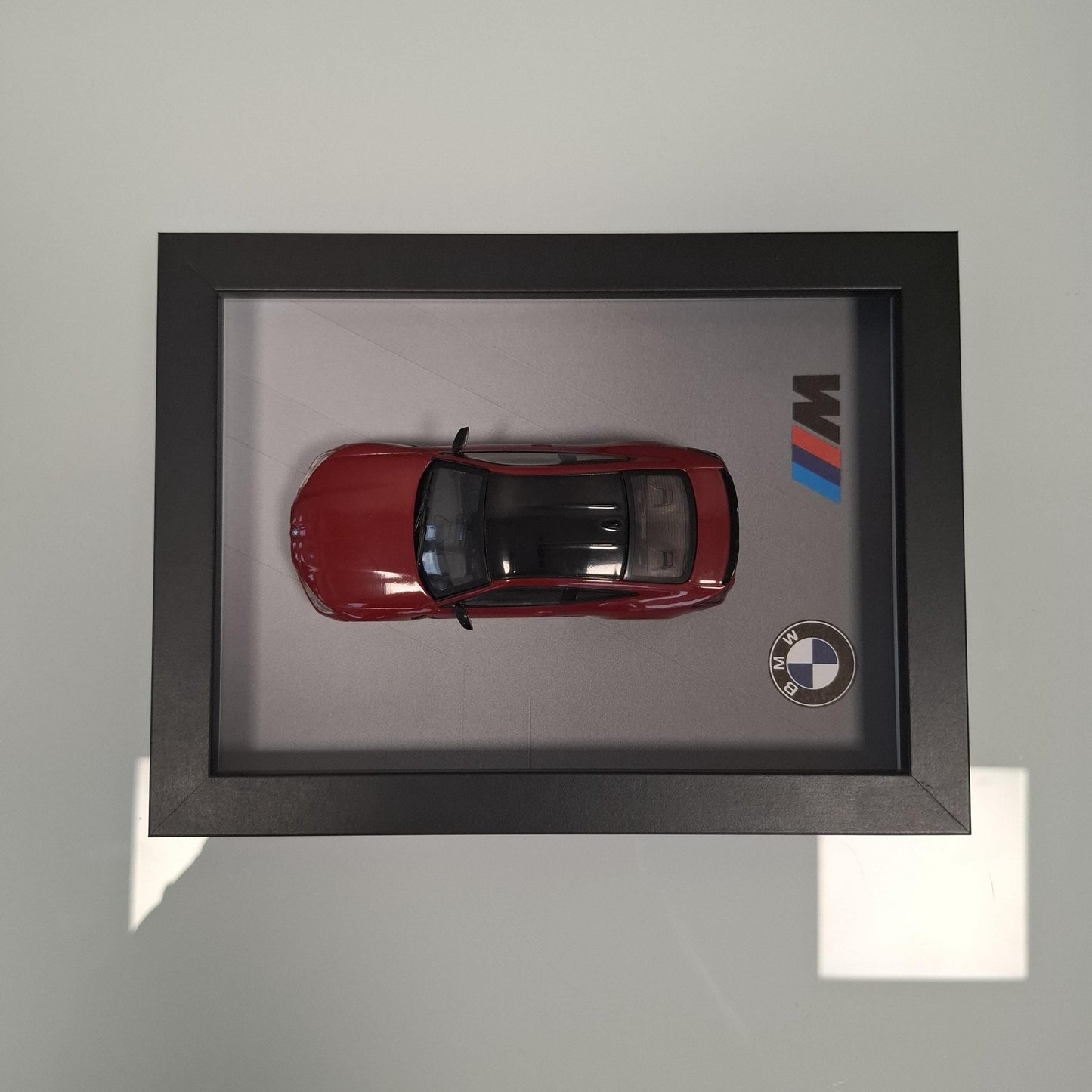 BMW M4 Car Model Mounted on a Display Frame - Wall Art Gift