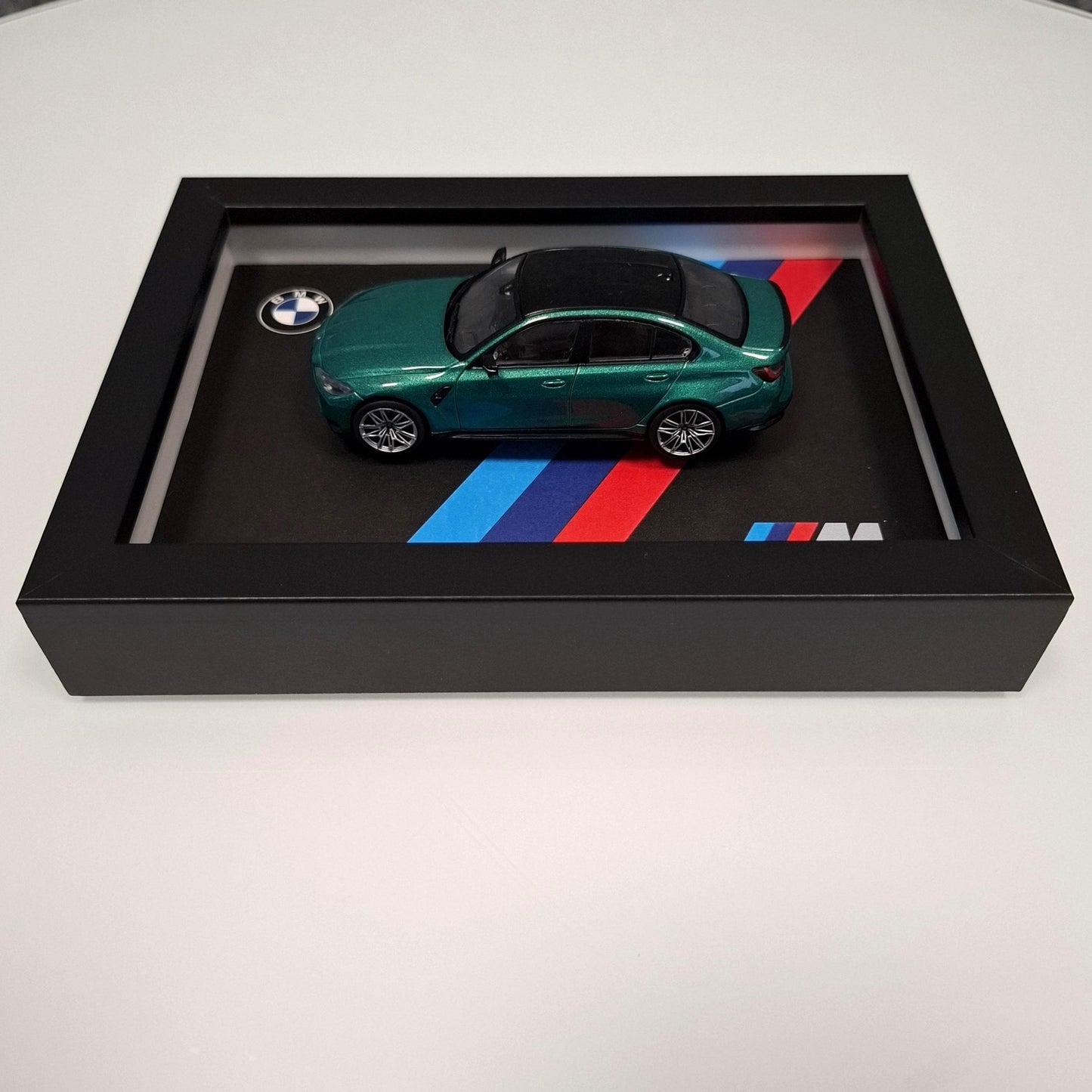 BMW M3 G80 Car Model Mounted on a Display Frame - Wall Art Gift