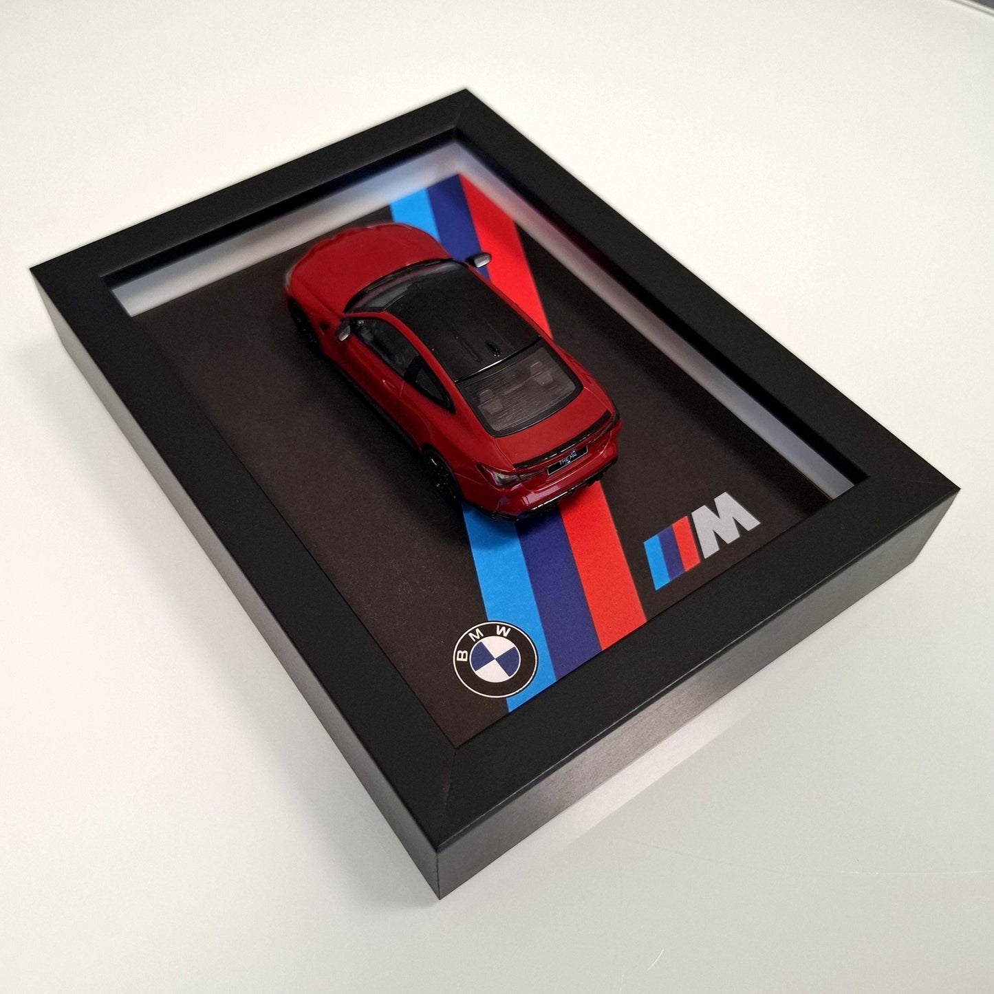 BMW M4 Car Model Mounted on a Display Frame - Wall Art Gift